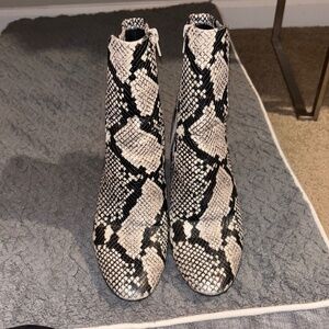 ALDO snake print booties